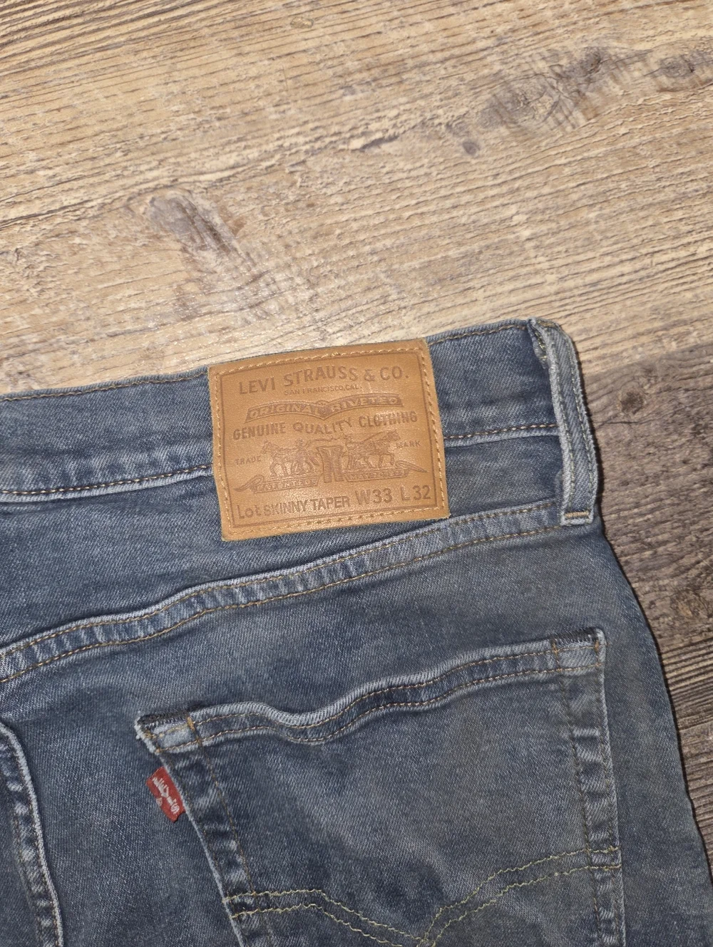 Levi's Premium Men's Distressed Dark Acid Wash Skinny Taper Jeans